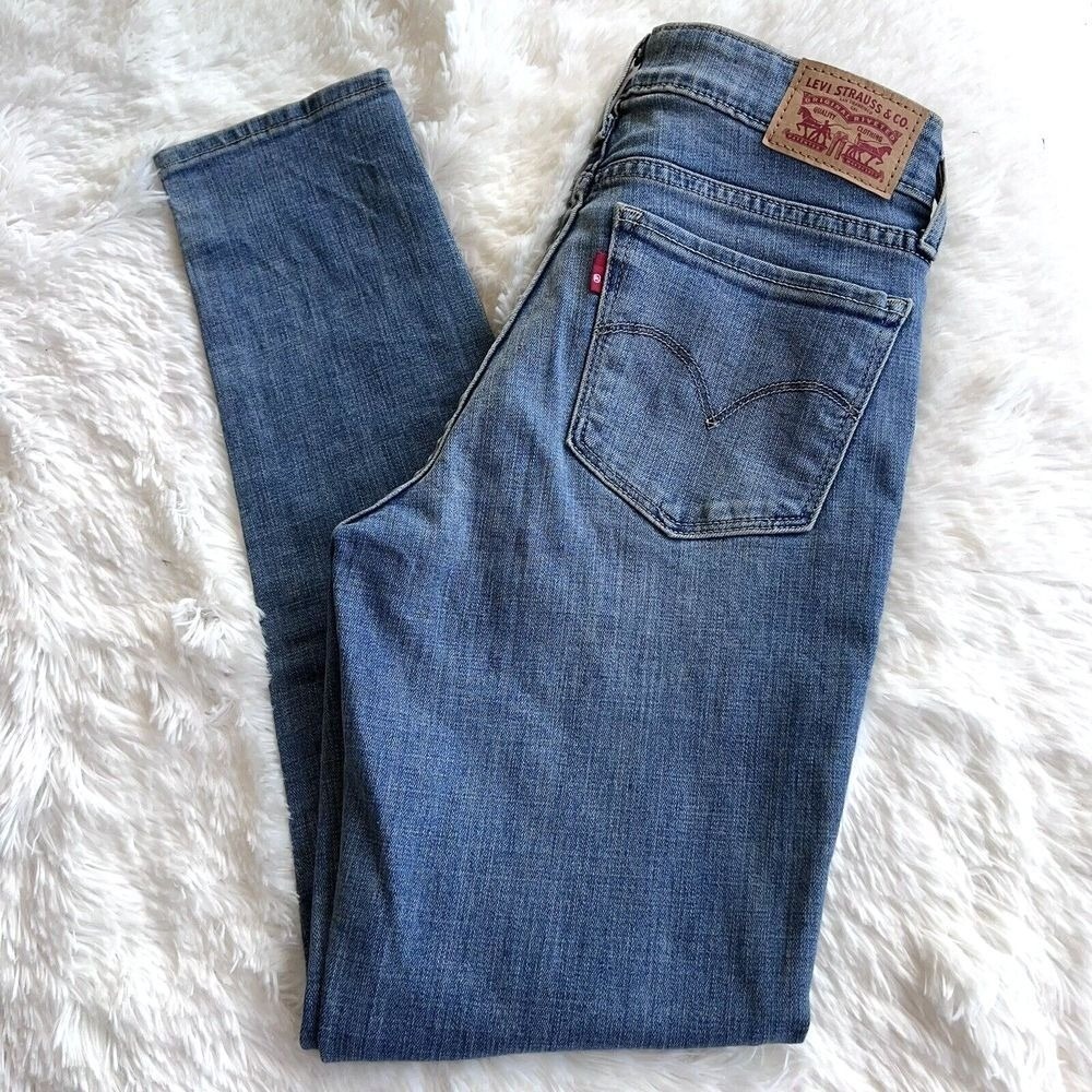 Levi's Women's Jeans 711 Skinny Blue Jeans 26 Rhinestone Stretch - Picture 5 of 14